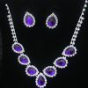The New Bride Jewelry Color Diamond Earrings Necklace Fashion Necklace Set Can Be Customized