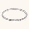 Simple And Light Luxury Stainless Steel Plated 18K Gold Elastic Zircon Bracelet Ornament