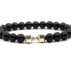 8mm Black Matte Volcanic Stone