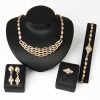 Exaggerated Set Of 4-piece Jewelry Necklace And Earrings