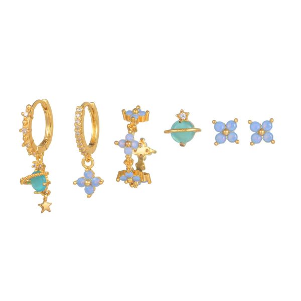 99984a33-3f02-4590-b072-2e3f9a47fe2e.jpg Earrings Set Korean Style Elegant Six Pieces Ornament Cute Sweet Girly Temperamental Gentle