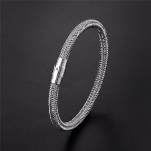 Men's Charm Titanium Steel Wire Bracelet Magnet Socket