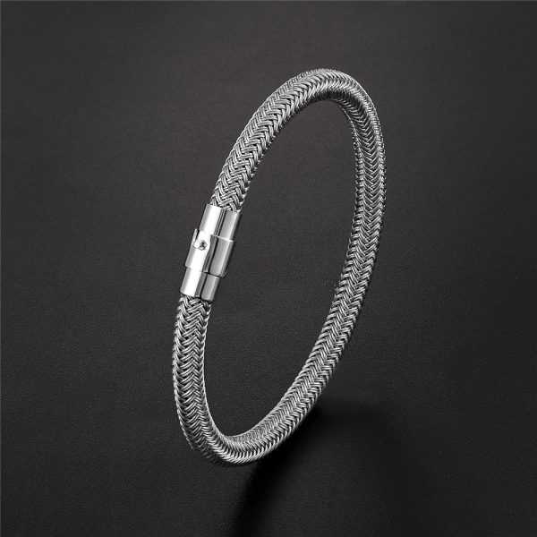 Men's Charm Titanium Steel Wire Bracelet Magnet Socket