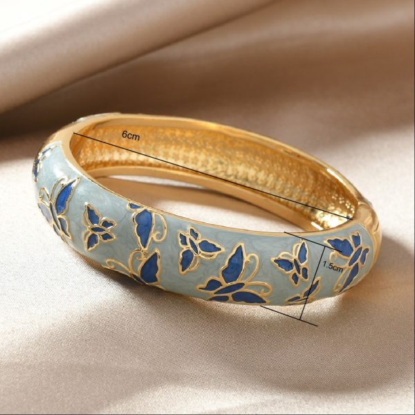 Enamel Butterfly Simple All-match Vintage Bracelet