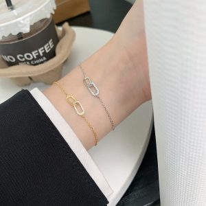 S925 Sterling Silver Mobius Strip Bracelet