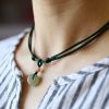 Natural Hetian Jade Necklace Short Lotus Safety Buckle Pendant Simple