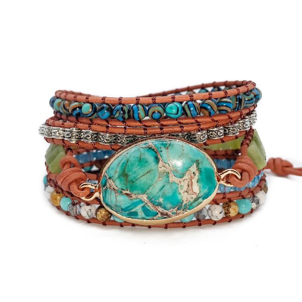 Imperial Stone Multilayer Braided Bracelet Jewelry