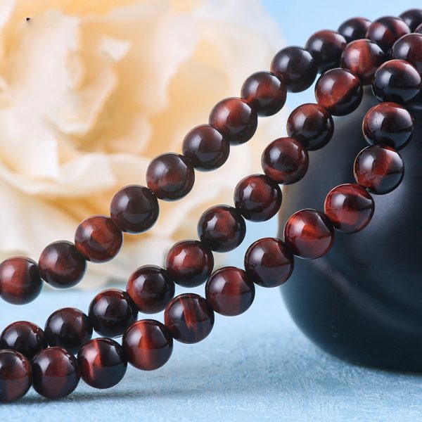 Red Tiger Eye Stone Loose Beads Diy Jewelry Accessories