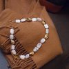 Vintage Stone Square Baroque Pearl Jewelry