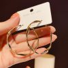 Women's Full Diamond Geometric Circle Earrings