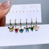 Anime Earrings 6-piece Set Special-interest Design Colorful Cartoon Elf Ear Clip Suit