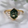 Horse Eye Geometric Hexagon Design Ring Mori Style