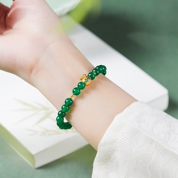 High Grade Green Beads String Women Bracelet