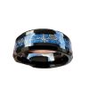 Stainless Steel Ring Heartbeat Design With Carbon Fiber