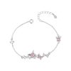 S925 Sterling Silver Sweet Butterfly Bracelet For Women Simple