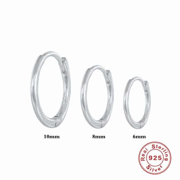 Sterling Silver Glossy Ear Ring Combination Set Fashionmonger Earrings