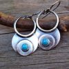 RETRO Geometric Circle Turquoise Earrings