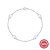 925 Sterling Silver Simple Pearl Ball Beads Bracelet All-matching Graceful