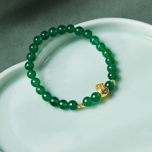 High Grade Green Beads String Women Bracelet