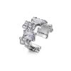 Cross Zircon Ring Ins Women's Special Interest Design Open Gemstone Ring