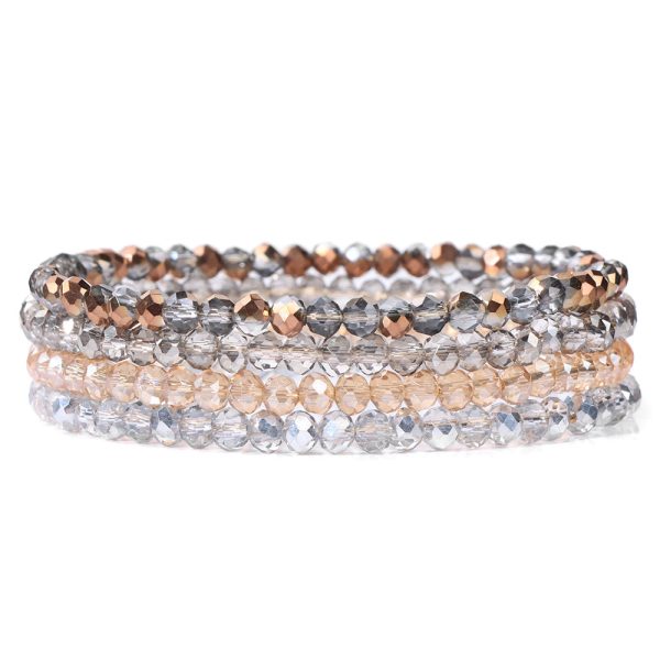 Artificial Crystal Elastic String Bracelet For Women