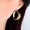 Non-fading Gold-plated Multi-layer Circle Wing Earrings