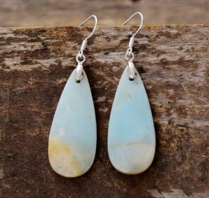 Stone Trapezoid Drop Boho Luxury Earrings