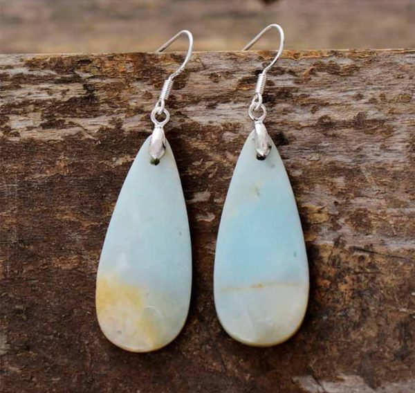 Stone Trapezoid Drop Boho Luxury Earrings