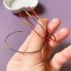 Two-tone Four-strand Braid Dorje Knot Ultra-fine Bracelet
