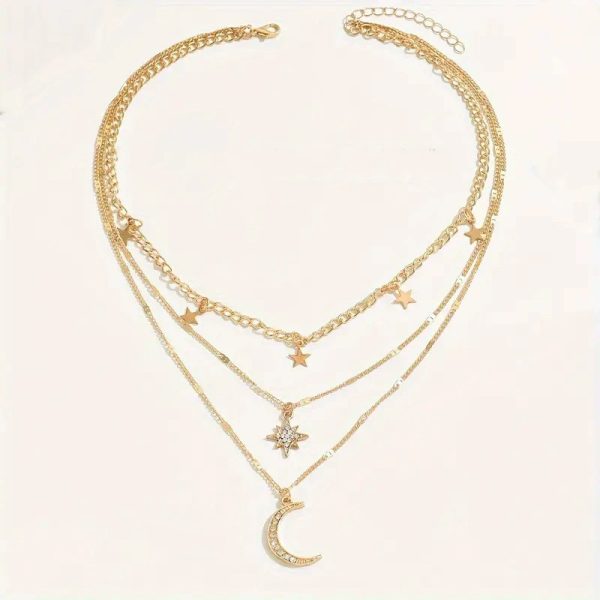 9d35c65b-85dc-411c-a0db-28e1e57cbbcf.jpg Multi-layer Sexy Crescent XINGX-shaped Necklace Women's Classic