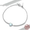 Simple White Gold Plated Zircon Heart-shaped Fashion Ornament