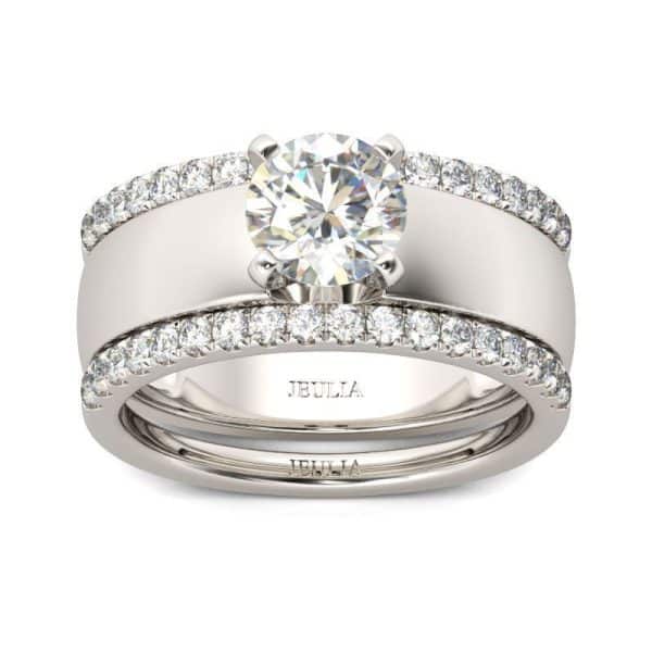 Couple Couple Rings Simple Zircon Three-piece Set