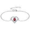 Valentine's Day Heart-shaped Adjustable Bracelet Water Drop