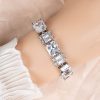 Wish Simple Colored Gems Zircon Small Square White Zircon Bracelet