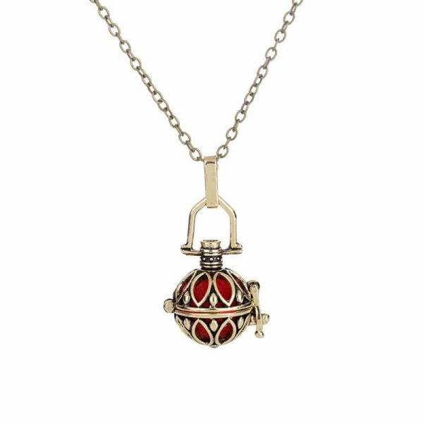 Multicolor Aromatherapy Ball Pendant Necklace Alloy