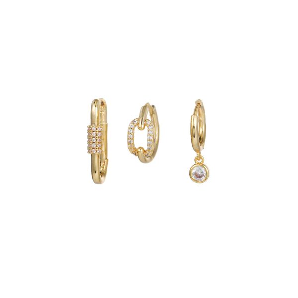 Simple And Fashionable Zircon Tassel Earrings Set