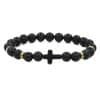 Natural Stone Cross Beaded Bracelet