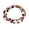 Fashion Colorful Tourmaline Three-ring Bracelet For Women