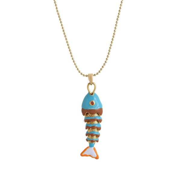 Necklace Female Fishtail Colorful Light Luxury Temperament All-match