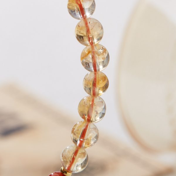 Citrine Five Sutra Bracelets Peaceful & Auspicious