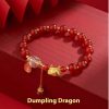 Lucky Blessing Card Hetian Jade Bracelet Chinese Style