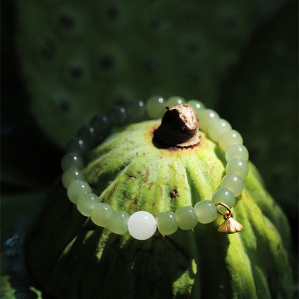 Hetian Jade Bracelet With Vintage Beads