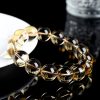 Natural 7A Grade Citrine Scattered Beads Ball Bracelet