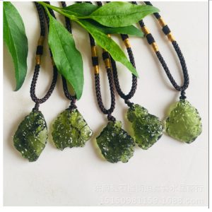 Meteorite Pendant Rough Stone Jewelry Necklace Type Exquisite Crystal Pendant