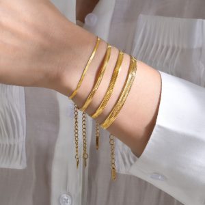 Stainless Steel Blades Bracelet Snake Bones Chain Titanium Steel