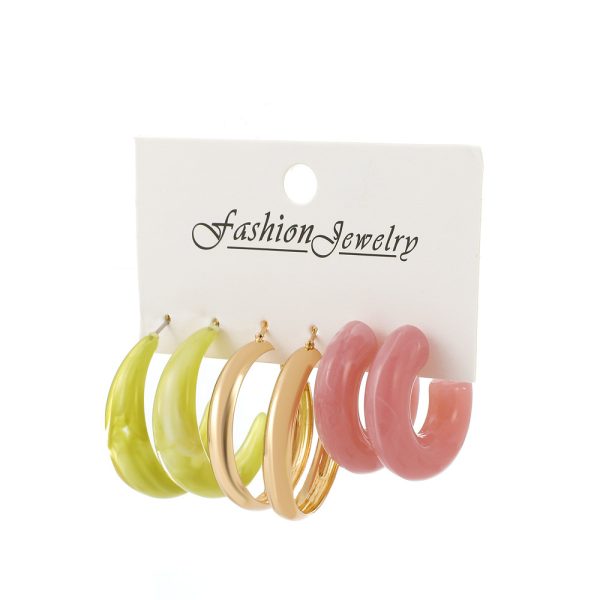 Women's Exaggerated Metal Butterfly Pearl Earrings Set