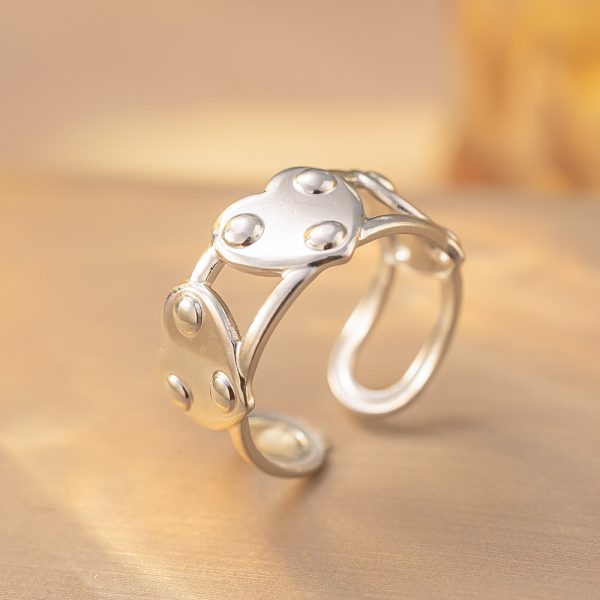 Open Adjustable Ring Retro Simple High-grade Titanium Steel Love