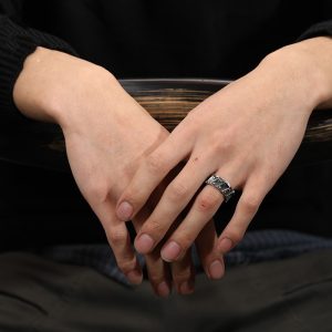 Original Motorcycle Gear Ring Men's Sterling Silver Retro