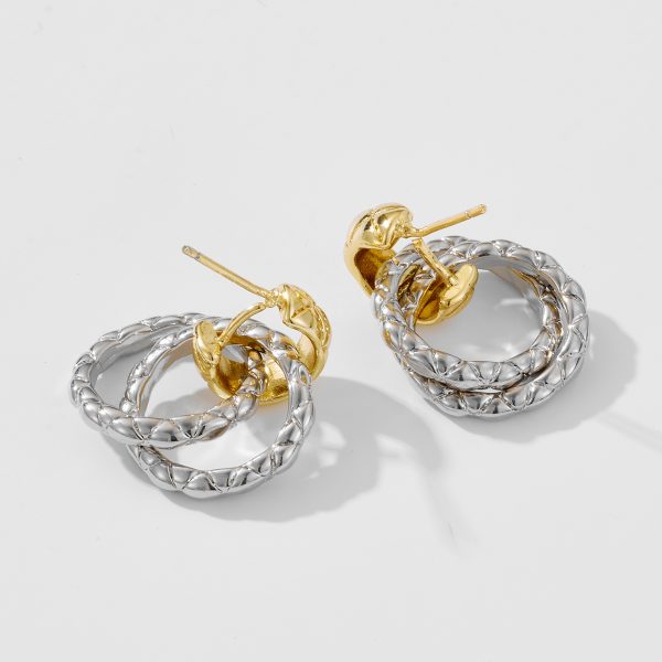Ornament Circle Pendant Stud Senior Sense All-match Temperament Earrings