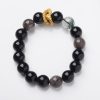 Nine Purple Fire Design Bracelet Silver Stone Green Phantom Quartz